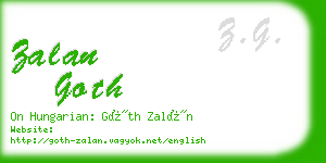 zalan goth business card